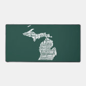 Groene staat van Michigan steden Bureaumat (Voorkant)