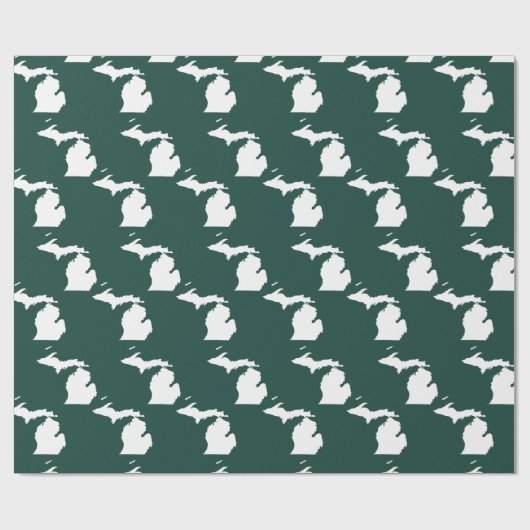 Groene staat van Michigan steden Cadeaupapier (Vlak)