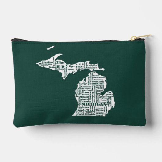 Groene staat van Michigan steden Etui (Achterkant)