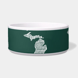 Groene staat van Michigan steden Voerbakje