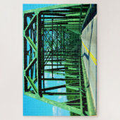 Groene Stalen Brug Legpuzzel (Verticaal)