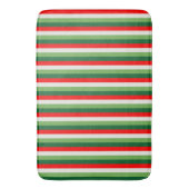 Groene, Star White en Red Clover Pinstripes Badmat (Voorkant Verticaal)