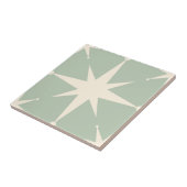 groene Starburst Mid Century Modern  Tegeltje (Zijkant)