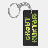 Groene Starburst Skulls Ghost Hunter sleutelketen Sleutelhanger (Voorkant Links)