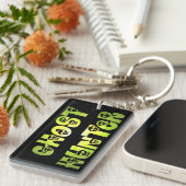 Groene Starburst Skulls Ghost Hunter sleutelketen Sleutelhanger (Voorkant Rechts)