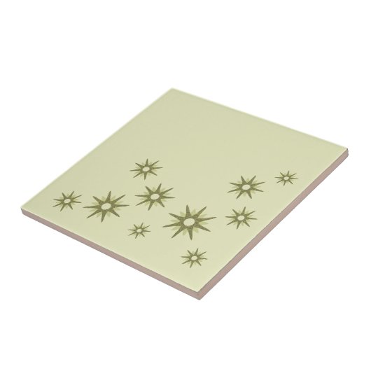 Groene Starbursts uit de middeleeuwen Tegeltje (Zijkant)