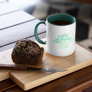 Groene statistieken Word Cloud Mok