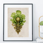 Groene Steampunk sla muurkunst, keuken Poster