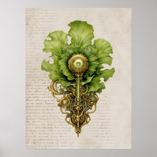 Groene Steampunk sla muurkunst, keuken Poster (Voorkant)