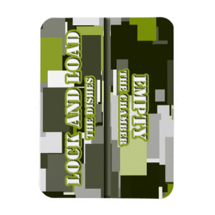 Groene stedelijke camo-sluis in Load Dishwasher Magneet