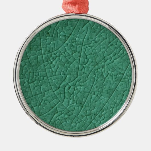 Groene steenscheuren metalen ornament (Voorkant)