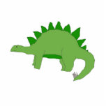 Groene Stegosaurus-beeldhouwkunst Fotobeeldje Magneet<br><div class="desc">Een vriendelijke zondebok.</div>