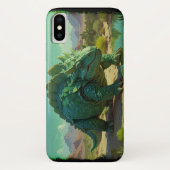 Groene Stegosaurus en woestijnzwembad Case-Mate iPhone Case (Achterkant)