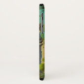 Groene Stegosaurus en woestijnzwembad Case-Mate iPhone Case (Achterkant/links)