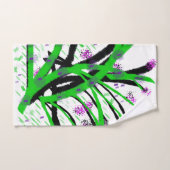 Groene Stelen Paarse Bloesems  Bad Handdoek (Handdoek)