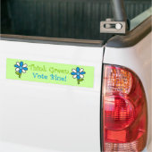 Groene stemming Blauwe Bumperstickers (Op Truck)