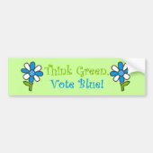 Groene stemming Blauwe Bumperstickers (Voorkant)
