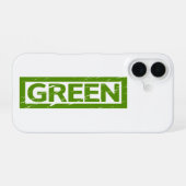 Groene Stempel iPhone 16 Hoesje (Achterkant horizontaal)