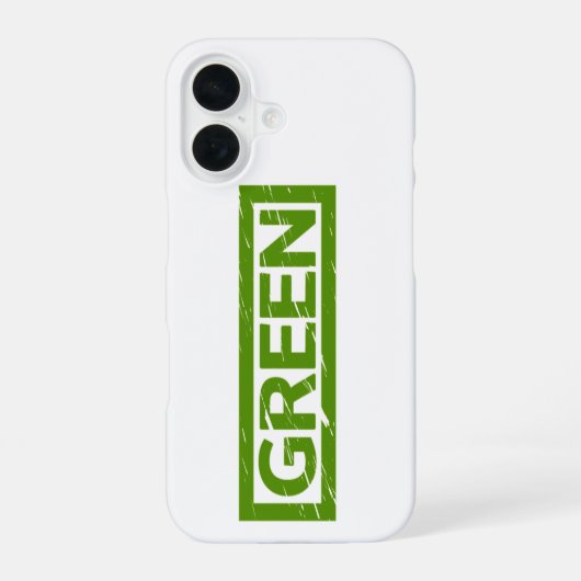 Groene Stempel iPhone 16 Hoesje (Achterkant)