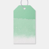 Groene Stempel met Witte Bloemen Dank U Cadeaulabel (Achterkant)
