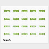 Groene Stempel Ronde Sticker (Vel)
