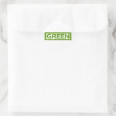 Groene Stempel Ronde Sticker (Tas)