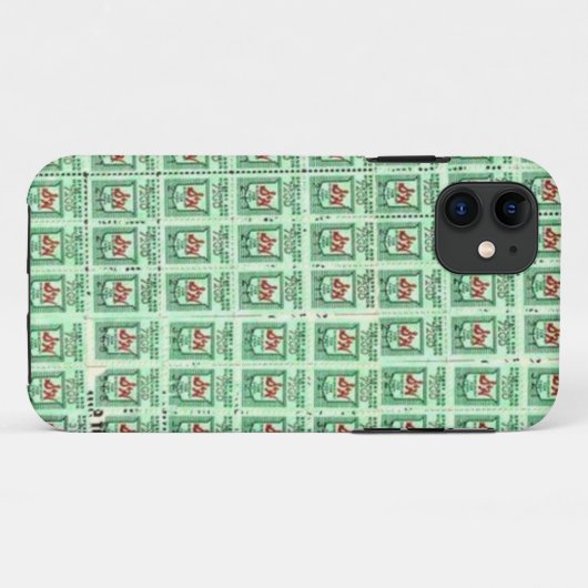 Groene stempels Case-Mate iPhone case (Achterkant (horizontaal))