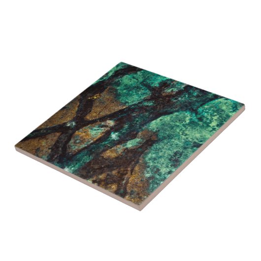 groene stenen Tegel Tegeltje (Zijkant)