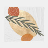 Groene Stengel Boho Fleece Deken (Voorkant (Horizontaal))