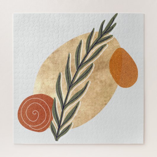 Groene Stengel Boho Legpuzzel (Verticaal)