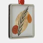 Groene Stengel Boho Metalen Ornament (Rechts)