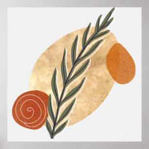 Groene Stengel Boho Poster