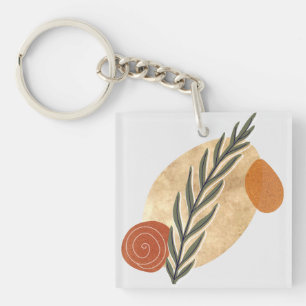 Groene Stengel Boho Sleutelhanger