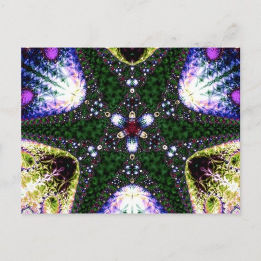 Groene ster briefkaart (Voorkant)