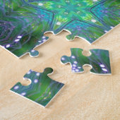 Groene ster geometrische 520-delige legpuzzel (Zijkant)