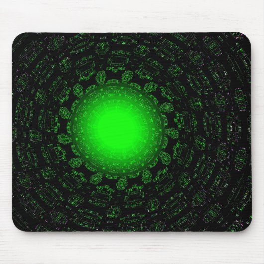 Groene Ster Mousepad Muismat (Voorkant)