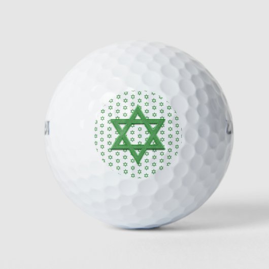 Groene Ster van David Naadloos Golfballen (Voorkant)