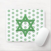 Groene Ster van David Naadloos Muismat (Met muis)