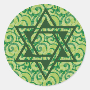 Groene ster van David stickers