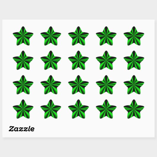 groene ster van hoop ster sticker (Vel)