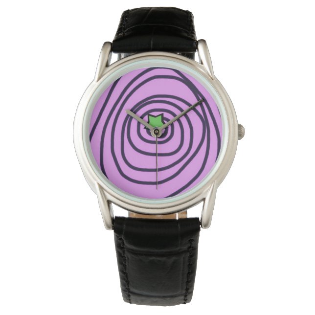 Groene ster werveling horloge (Voorkant)