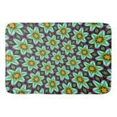 Groene sterren Bloemenpatroon Badmat (Voorkant)