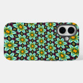 Groene sterren Bloemenpatroon Case-Mate iPhone Case (Achterkant (horizontaal))