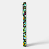Groene sterren Bloemenpatroon Case-Mate iPhone Case (Achterkant / Links)
