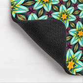 Groene sterren Bloemenpatroon Muismat (Hoek)