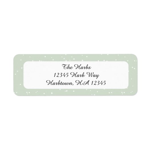 Groene sterren en Stippen Retouradres Etiket (Voorkant)