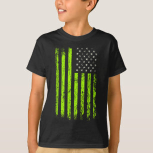 Groene sterren en strepen.amerikaanse Vlag van de T-shirt