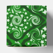 Groene sterren en Zwemelen Patroonbeugel Bedankdoosjes (Bovenkant)