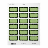 Groene Sterren Fantasie Kerst Adresetiketten Etiket (Full Sheet)