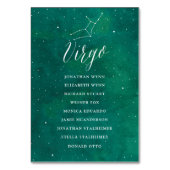 Groene Sterren Galaxy Bruiloft Zitplattegrond Kaar Kaart (Voorkant)